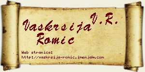 Vaskrsija Romić vizit kartica